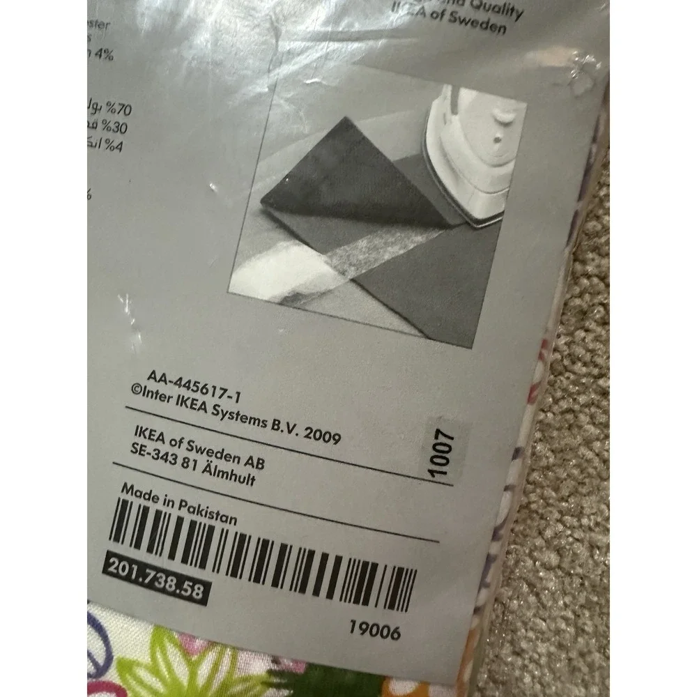 Ikea RENET Floral VTG Retro Curtains/Panels Set of 2-57x98 NEW In Package